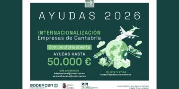 Cartel de las ayudas SODERCAN 2026 para internacionalización