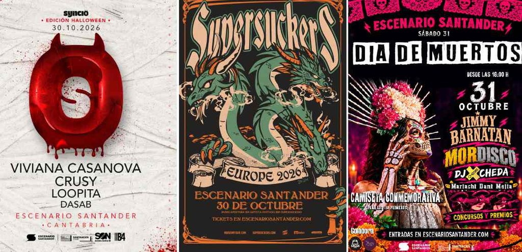 Carteles fin semana Muertos en Escenario Santander