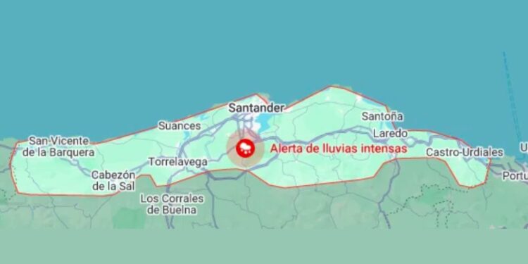Fuertes lluvias previstas Santander