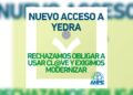 ANPE rechaza el acceso a YEDRA con Cl@ve personal