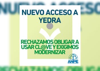 ANPE rechaza el acceso a YEDRA con Cl@ve personal