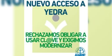 ANPE rechaza el acceso a YEDRA con Cl@ve personal