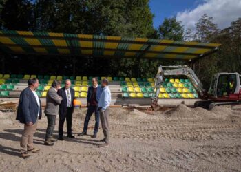 Obras del campo de fútbol de Novales