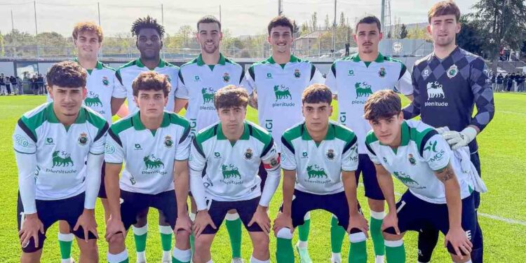 Once inicial del Rayo Cantabria ante el Alavés B