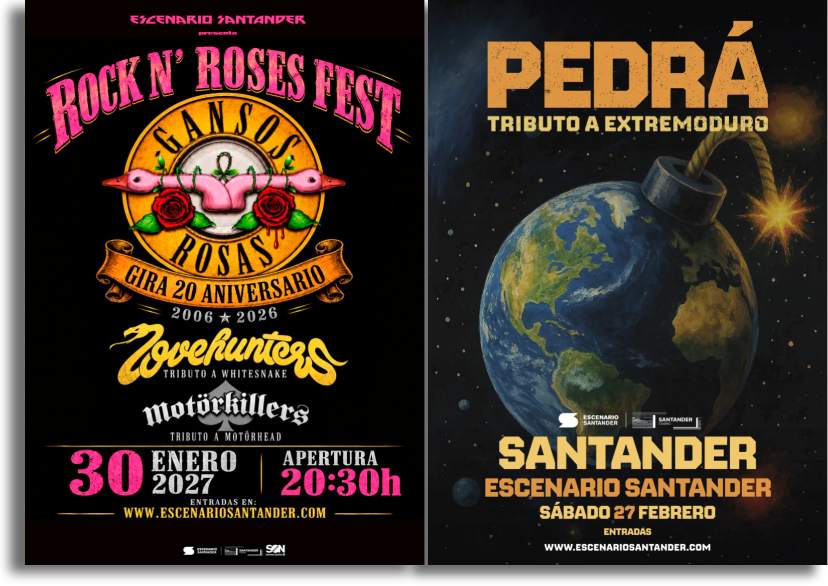 Carteles conciertos Escenario Santander