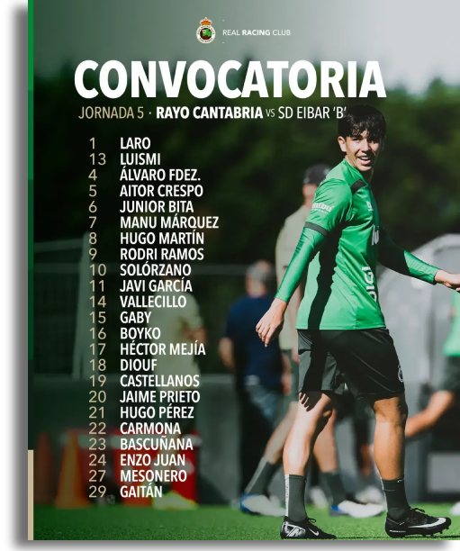 Convo Rayo Cantabria-Eibar B