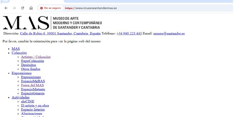 web del Museo de Arte de Santander